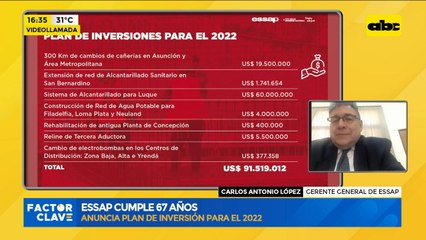 ESSAP celebra aniversario "en su mejor momento de obras"