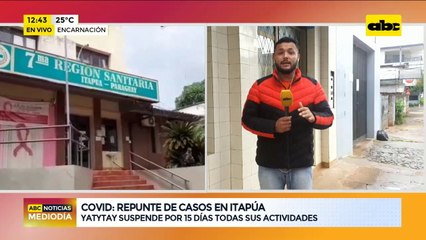 Repunte de casos en Itapúa, Yataity suspende por 15 días todas sus actividades