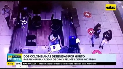 Dos colombianas detenidas tras hurto en un shopping