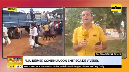 Familia Reimer continúa la entrega de víveres