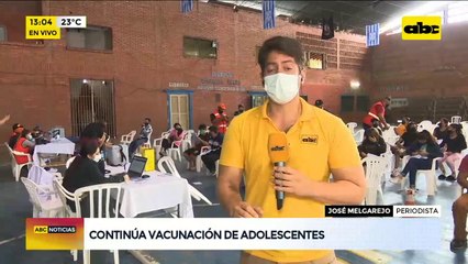 Continúa jornada de vacunación de adolescentes