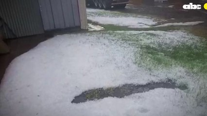 Impresionante Caída De Granizos En Campo 9