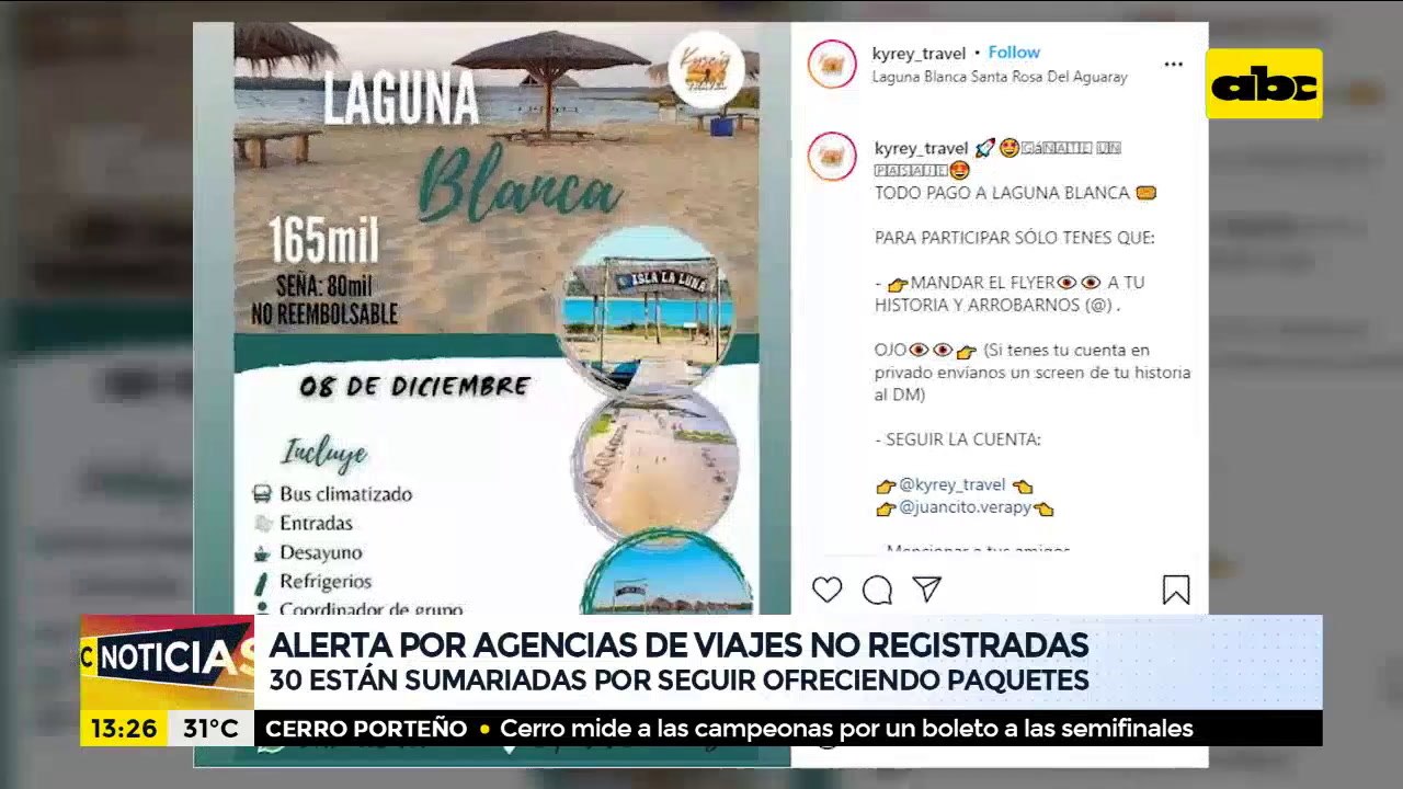 Alertan sobre agencias de viajes no registradas