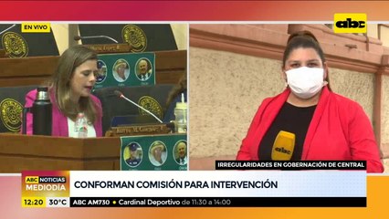 Diputados aprueba integrar comisión especial de intervención a la Gobernación de Central