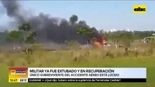 Accidente Aéreo: militar ya fue extubado y sigue con su recuperación
