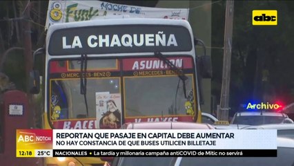 Dicen Que El Precio Del Pasaje En Internos De Asunción Debe Aumentar