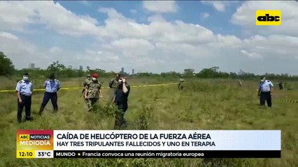 Tripulante continúa en terapia intensiva tras caída de helicóptero