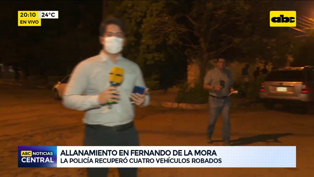 Allanamiento en Fernando de la Mora, la policía recuperó 4 vehículos robados