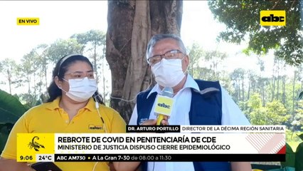 Cierre epidemiológico de penal de Ciudad del Este tras rebrote de covid
