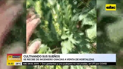 Cultivando sus sueños: Se recibe de ingeniero gracias a la venta de hortalizas