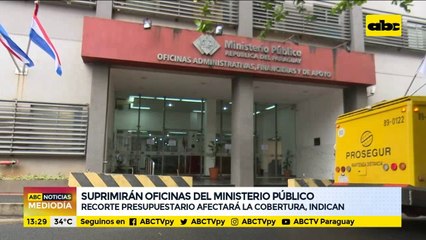 Suprimirán oficinas del Ministerio Publico