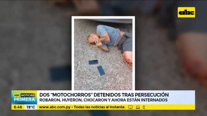 Dos motochorros detenidos tras persecución