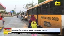 Nuevo aumento del subsidio para transportistas