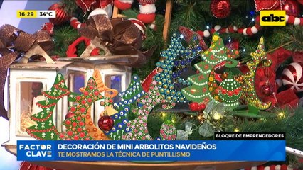 Decoración de miniarbolitos navideños