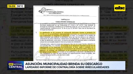 Municipalidad de Asunción brinda su descargo tras informe de la CGR