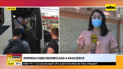 Empresa de transporte debe reembolsar pasaje a usuarios