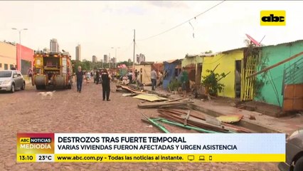 Destrozos en la Costanera y la Chacarita tras fuerte temporal