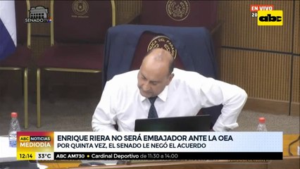 Senado niega acuerdo a Enrique Riera y no será embajador ante la OEA