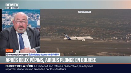 BFM éco : Après deux pépins, Airbus plonge en bourse - 02/12