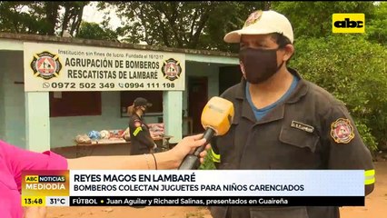 Bomberos de Lambaré impulsan campaña para recolectar juguetes
