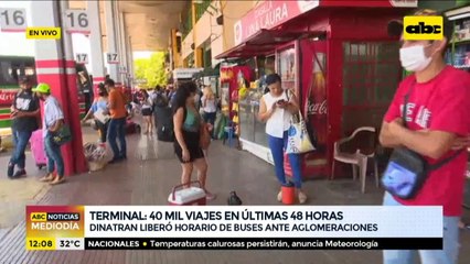 40.000 viajes desde la Terminal de Asunción en las últimas 48 horas
