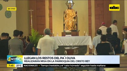 Llegaron los restos del Pa´í Oliva en el Cristo Rey