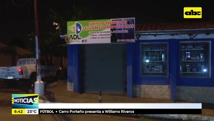 Delincuentes asaltaron local comercial en Lambaré