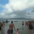 Brasil: cayó un helicóptero con tres personas a bordo en una playa de Florianópolis