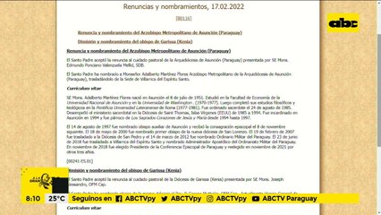 Monseñor Adalberto Martínez nuevo arzobispo de Asunción