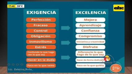 Experto habla sobre la excelencia y la exigencia