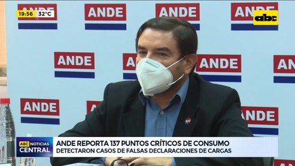 ANDE reporta 137 puntos críticos de consumo