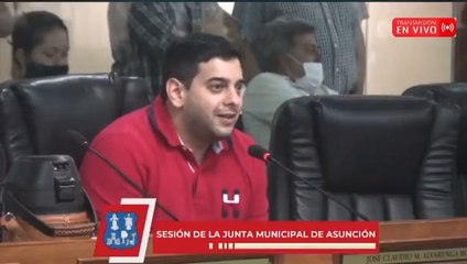 Intervención del concejal José Alvarenga Bonzi en la sesión de la Junta Municipal de Asunción
