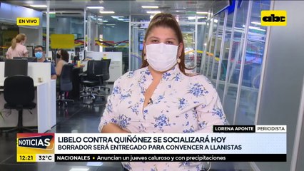 Libelo contra Sandra Quiñónez se socializará hoy
