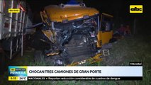 Chocan tres camiones de gran porte en Ypacaraí