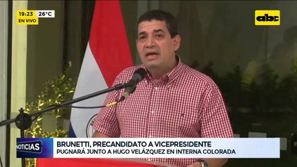 Brunetti es el precandidato a Vicepresidente de Hugo Velázquez
