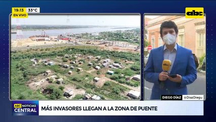 Con avance de obras, más invasores llegan a zona del puente “Héroes del Chaco”
