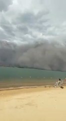 Tormenta de arena en Coratei, Ayolas. 28.02.2022