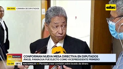 El oficialista colorado Ángel Paniagua fue electo Vicepresidente primero