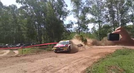 El Choque De Gustavo Saba En El Shakedown Del Rally Del Guairá