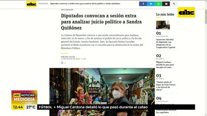 Diputados convocan a sesión extra para analizar juicio político a Sandra Quiñónez