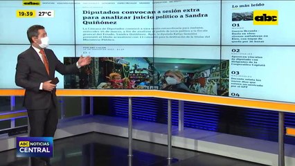 Diputados convocan a sesión extra para analizar juicio político a Sandra Quiñónez