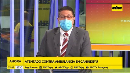 Atentado contra ambulancia en Canindeyú