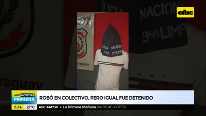Robó en colectivo, pero igual fue detenido