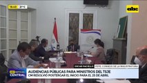 Postergan audiencias públicas para ministros del TSJE