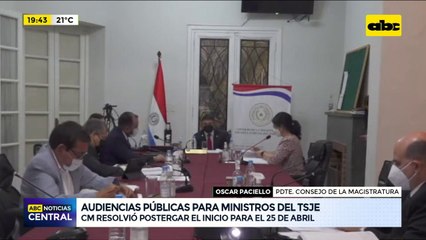 Postergan audiencias públicas para ministros del TSJE