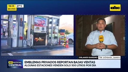 Emblemas privados reportan bajas ventas