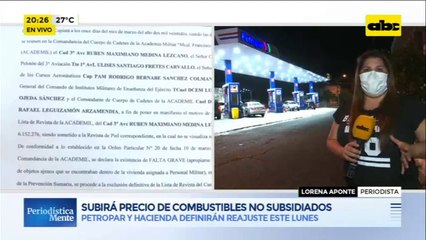 Petropar define mañana reajuste de combustibles no subsidiadosPetropar define mañana reajuste de combustibles no subsidiados