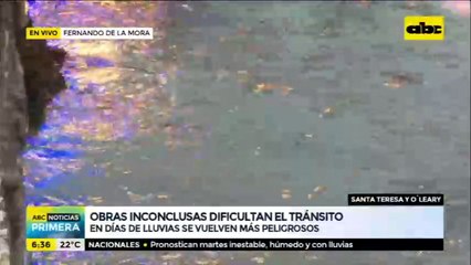 Obras inconclusas dificultan el tránsito