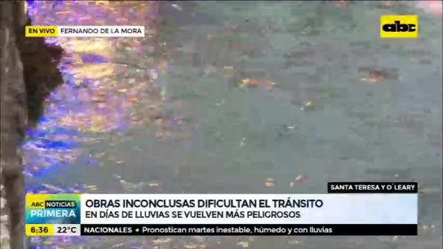 Obras inconclusas dificultan el tránsito