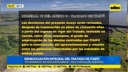 Renegociación integral del tratado de Itaipú